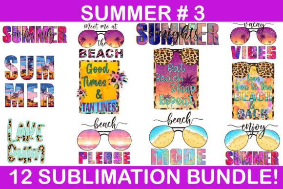 12 Sublimation Summer Bundle #3 - Download Now