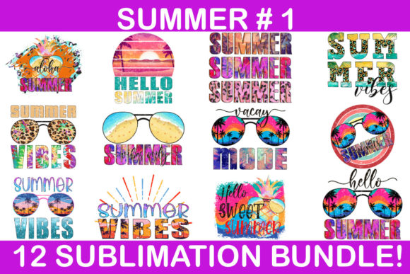 12 Sublimation Summer Bundle #1 - Download Now