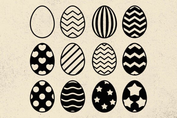 Easter Egg SVG Files, Easter Silhouette - Download Now