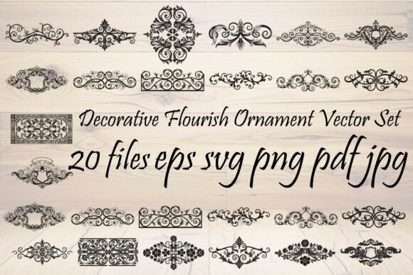 Decorative Flourish Ornament Vector Set - Download Now