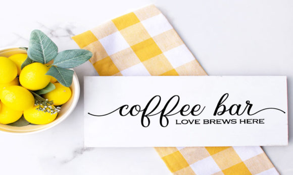 Coffee Bar SVG, Love Brews Here SVG DXF - Download Now
