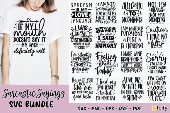 Sarcastic Sayings SVG Bundle - Download Now