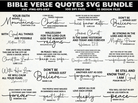 Download Bible Verse Quotes SVG Bundle, Christian - Quotes svg Collection