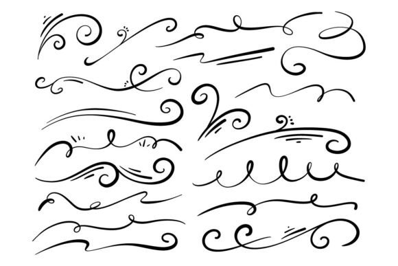 Decorative Swirl Flourish Bundle Set - Download Now